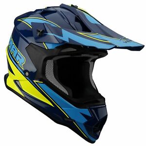 Vemar Taku Eye MX Motocros ATV Quad Motorbike Off Road Helmet - Blue/White