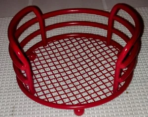 Unique Vintage Retro Red Cast Iron Candle & Coaster Holder Excellent Condition  - Picture 1 of 4