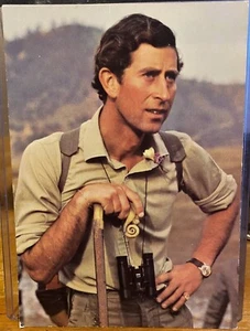 UK Postcard HRH Prince Charles of Wales Portrait Annapurna Nepal Trek Skilton - Imagen 1 de 2
