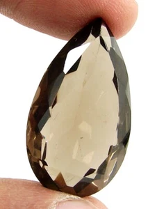 Piedra preciosa suelta de cuarzo ahumado natural de 44,10 quilates corte pera sin tratar - 1146 - Imagen 1 de 2