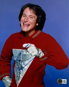 FOTO 8x10 firmada autografiada por Robin Williams de Mork & Mindy certificado de autenticidad bajo AE03302 - Imagen 1 de 1