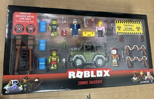 New ROBLOX Zombie Apocalypse Takeover 23pc Action Figure Playset People Vehicles - Picture 1 of 6