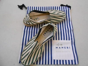 SIZE 36 MANEBI ESPADRILLE M71N00 LODEN GREEN COLOR NEW SHOES SPAIN US SIZE 5.5 - Picture 1 of 5
