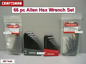 CRAFTSMAN TOOLS 66 PC METRIC SAE HEX ALLEN WRENCH SET 44 40 26 20 13 10 - Picture 1 of 1