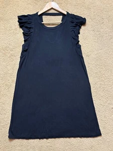 Abercrombie & Fitch Soft Jersey Flutter Sleeve Knee Length Thin T Shirt Dress M - Picture 1 of 6