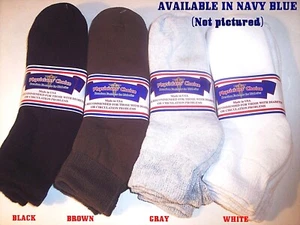 FREE SHIP 6 Pairs Mens Physicians Choice Cotton Diabetic Ankle Socks USA Made! - Picture 1 of 16