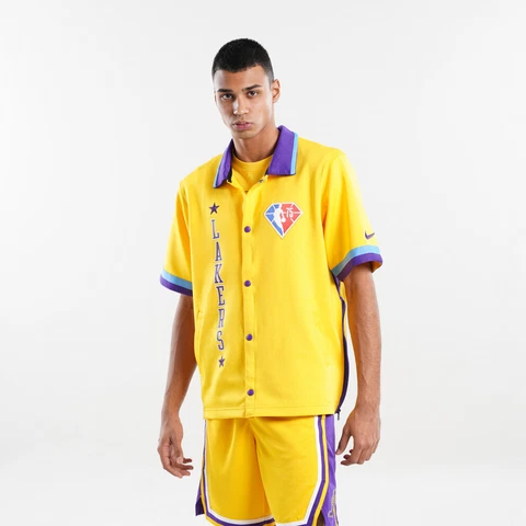NWT Nike Men Los Angeles Lakers Showtime City Edition Warm Up Jacket DB2455-728 Cover