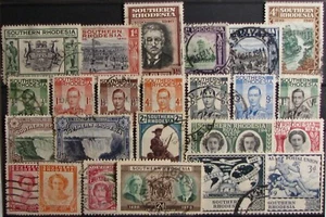 1935-50 SOUTHERN RHODESIA #37-73: F/VF Used - KGVI selection of 24 different - Picture 1 of 2