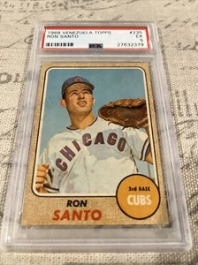 1968 Venezuela Topps #235 Ron Santo PSA Graded 5 Chicago Cubs HOF Pop 1 - Picture 1 of 6
