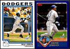 (2)  Topps Brian Jordan Los Angeles Dodgers Lot