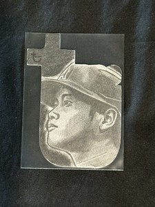 2023 Topps SHOHEI OHTANI Shaped Sketch Card 1/1 by Artist Juan Rosales