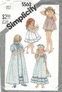 Simplicity 5562 Pajamas, Quilted Robe, Nightgowns & Slippers Sz 6 UNCUT Pattern