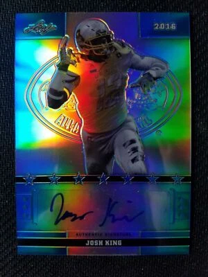 2016 Leaf All-American #62 JOSH KING Blue Auto 20/50 Michigan State *NV14A - Image 1 of 2
