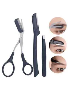 Eyebrow Trimmer & Shaver Tool, 3pcs Multi-Functional Beauty Tool For Eyebrow Tri - Picture 1 of 6