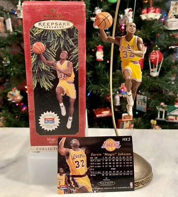 Vintage 1997 Hallmark Magic Johnson Hoop Stars adorno de Navidad 🏀 baloncesto Foto 1 de 4