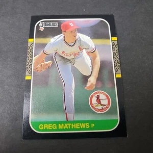 1987 Donruss Greg Mathews #208 Rookie RC - Picture 1 of 3