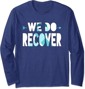 We Do Recover Addiction Recovery Ribbon Addiction Long Sleeve T-Shirt - Picture 1 of 4