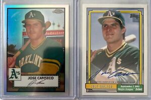 2022 Topps Archives Jose Canseco MLB Debut Auto + Refractor + Museum Mark Mulder