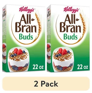 (2 pack) Kellogg's All Bran Buds Breakfast Cereal, 8 Vitamins and Minerals - Picture 1 of 8