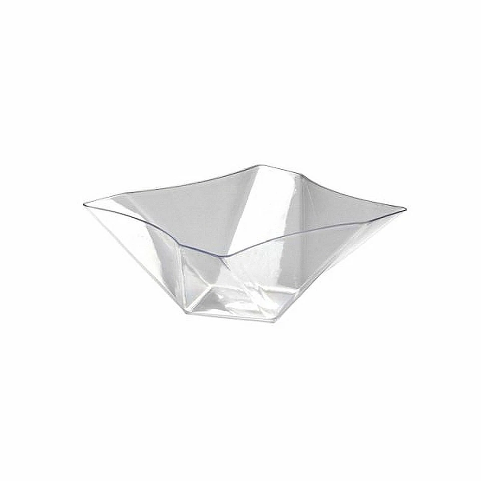 1 of Party Essentials 81 Oz. Twisted Square Serving Bowls - Clear - Image 1 of 1