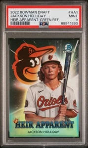 2022 Bowman Draft Jackson Holliday Heir Apparent Green PSA 9 Mint /99 - Picture 1 of 3