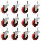 12 Pack Heavy-Duty 2" LOW PROFILE Swivel Caster Wheel for Creeper Service Cart