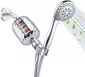 Filtered Shower Head Handheld 5-Mode Sprayer with 70 Inch Long Hose - Picture 1 of 12