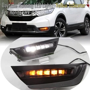 LED Daytime Running Light Turn Indicator Fog Lamp Bumper For Honda CRV 17-18 - Picture 1 of 11