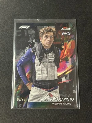 FRANCO COLAPINTO RC 2024 Topps Finest F1 #20 Rookie Black Refractor 07 /25 - Image 1 of 2