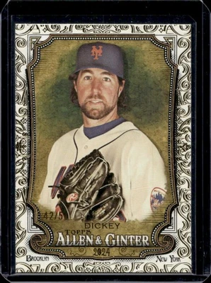 Filagree #42/50 Mets Topps Allen & Ginter R.A. Dickey Gold Foil 2024 Foto 1 de 2