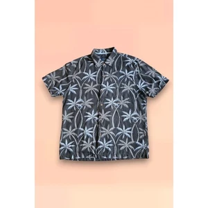 Men's Black Retro Tommy Bahama Silk Hawaiian Shirt Size XL - Picture 1 of 12