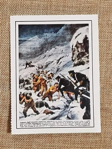 Figurina originale La Domenica del Corriere 1946 Valle d'Aosta Emigranti - Picture 1 of 1