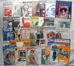 VINTAGE gebrauchtes Konvolut NOTEN ANFANG 1900 TOLLE COVER (42) - Bild 1 von 12