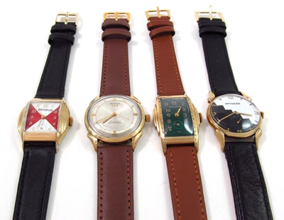 Lot of 4  Vintage Watches for Parts or Repair - 1 BULOVA, 1 WITTNAUER. 2 BENRUS - Image 1 of 2