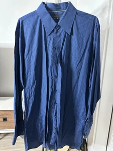 Lipson Elite Mens 48/18 Blue Long Sleeve Shirt Made in Canada - Picture 1 of 11