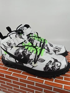 Size 13 - Nike Off-White x Air Force 1 SP Leather Mid Grim Reaper - Picture 1 of 10