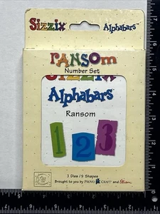 Juego de números Sizzix Alphabars RaNSoM troqueles de corte de papel para álbumes de recortes artesanía - Imagen 1 de 5