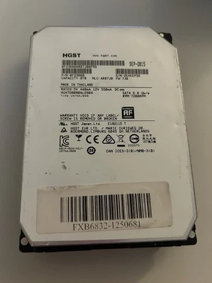 HGST  0F23268 8TB 3.5" SAS Internal Hard Disk Drive 7200RPM, No bad sectors - Image 1 of 3