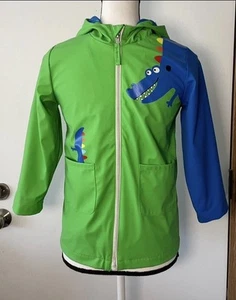 Ixtreme Kids Boys Rain Jacket Raincoat Alligator Green Hooded 6 - Picture 1 of 10