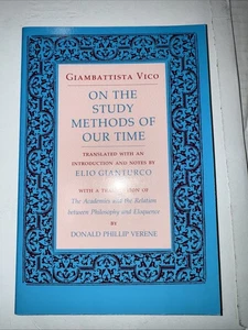 On the Study Methods of Our Time by Giambattista Vico (English) Paperback Book - Picture 1 of 3
