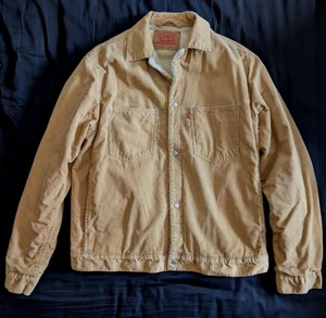Levis Vintage Ranch Chore Coat Fleece Lined Corduroy Tan Large - Picture 1 of 7