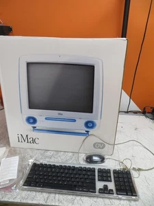 **BOX**Original Apple iMac G3/400 DV M7639LL/A Indigo Box & Pro Keyboard - Picture 1 of 12
