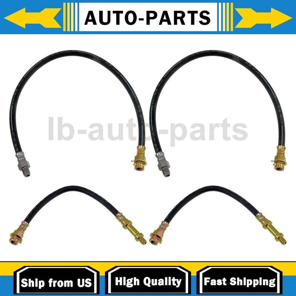Manguera de freno delantera trasera 4 piezas para camioneta Dodge B100 1971-1973 3,7 L Foto 1 de 4