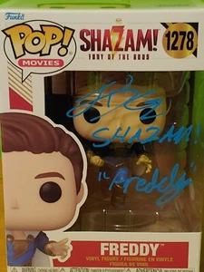 JACK DYLAN GRAZER FIRMATO SHAZAM FURY OF THE GODS FUNKO #1278 JSA #AJ30072 - Foto 1 di 2