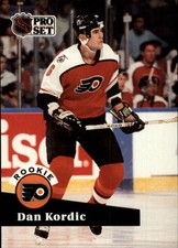 1991-92 Pro Set Flyers Hockey Card #553 Dan Kordic Rookie