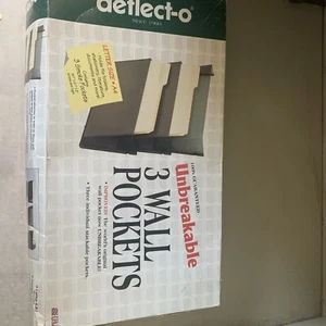Deflecto Unbreakable Wall File Set Letter Three Pocket Smoke 63602RT - Picture 1 of 2