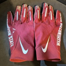 Washington State Cougars Nike Gloves - Receiver Men's White/Crimson 3XL