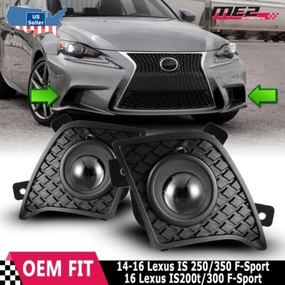 Fog Lights For 2014 2015 2016 Lexus IS250 IS350 F-Sport Driving Lamp w/ Bulbs - Image 1 of 4