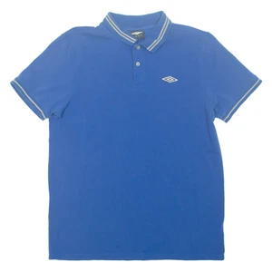 UMBRO Mens Polo Shirt Blue L - Picture 1 of 6