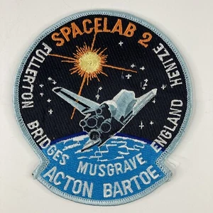 Parche NASA Spacelab 2 4" Fullerton Bridges Musgrave Inglaterra Henize Acton Bartoe - Imagen 1 de 2